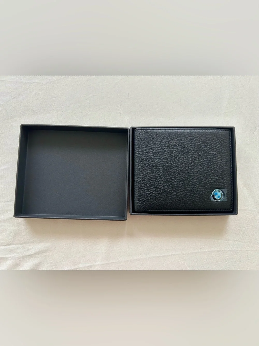 Genuine BMW Black Leather Bifold Wallet, Made in Germany